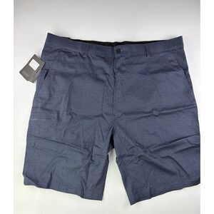 PULI Mens 42 Blue Golf Shorts Stretch Quick Dry Hybrid Chino Flat Front Athletic